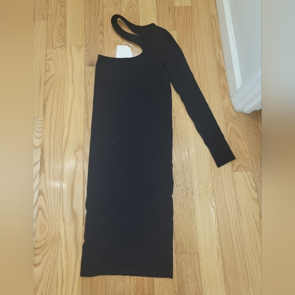 P1. NWT HELMUT LANG One Sleeve Cut Out Fitted Dress Size XS/S - Picture 7 of 7